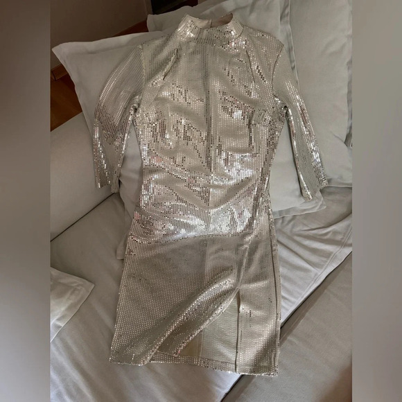 Alexa B Nites Gold Sparkle Dress Size 6 - Picture 1 of 5